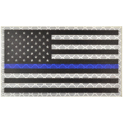 Reflective US Flag Thin Blue Line