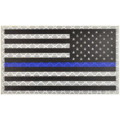 Reflective US Flag Thin Blue Line
