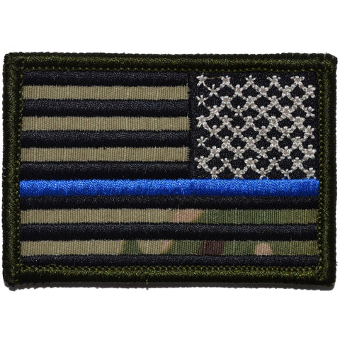 Reversed US Flag Thin Blue Line