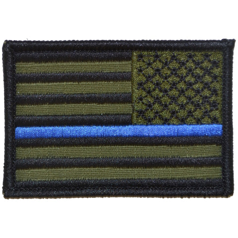 Reversed US Flag Thin Blue Line