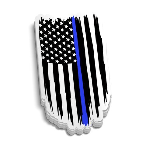 Vertical Thin Blue Line Flag