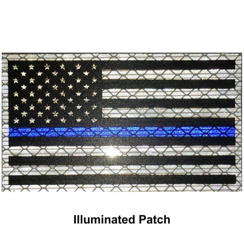 Reflective US Flag Thin Blue Line